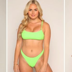 ‼️SOLD‼️neon green bikini set